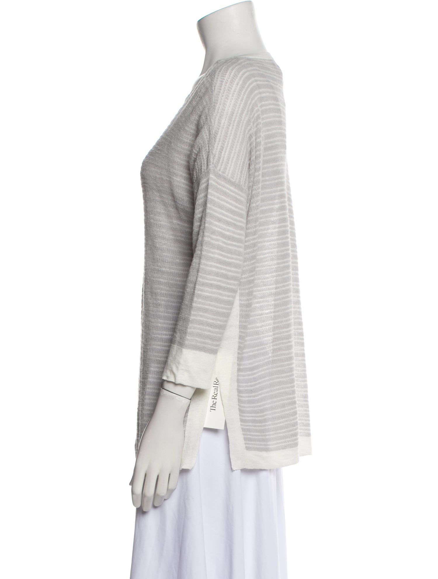 Kinross Cashmere Linen Bateau Neckline Sweater w/ Tags