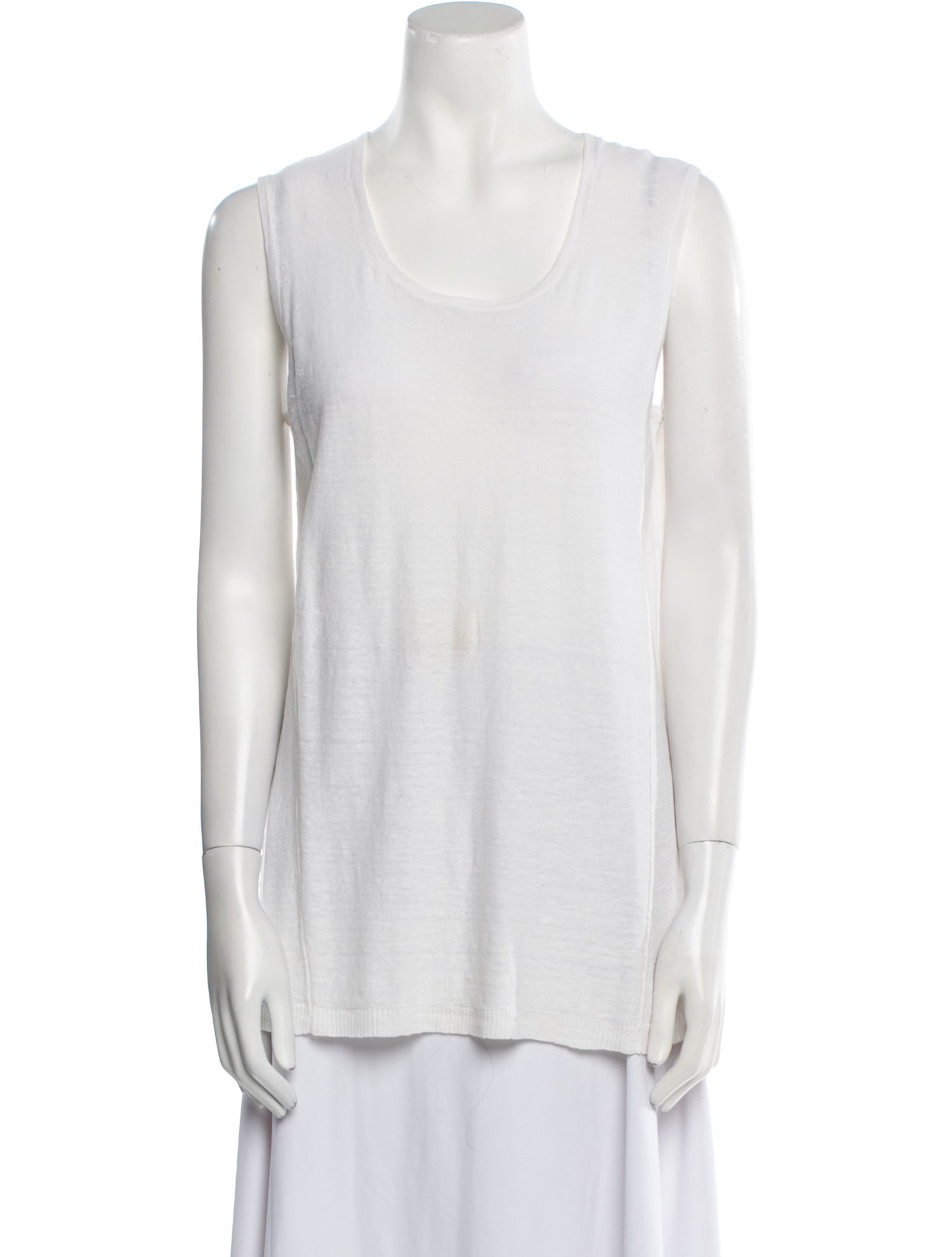 Kinross Cashmere Linen Scoop Neck Top