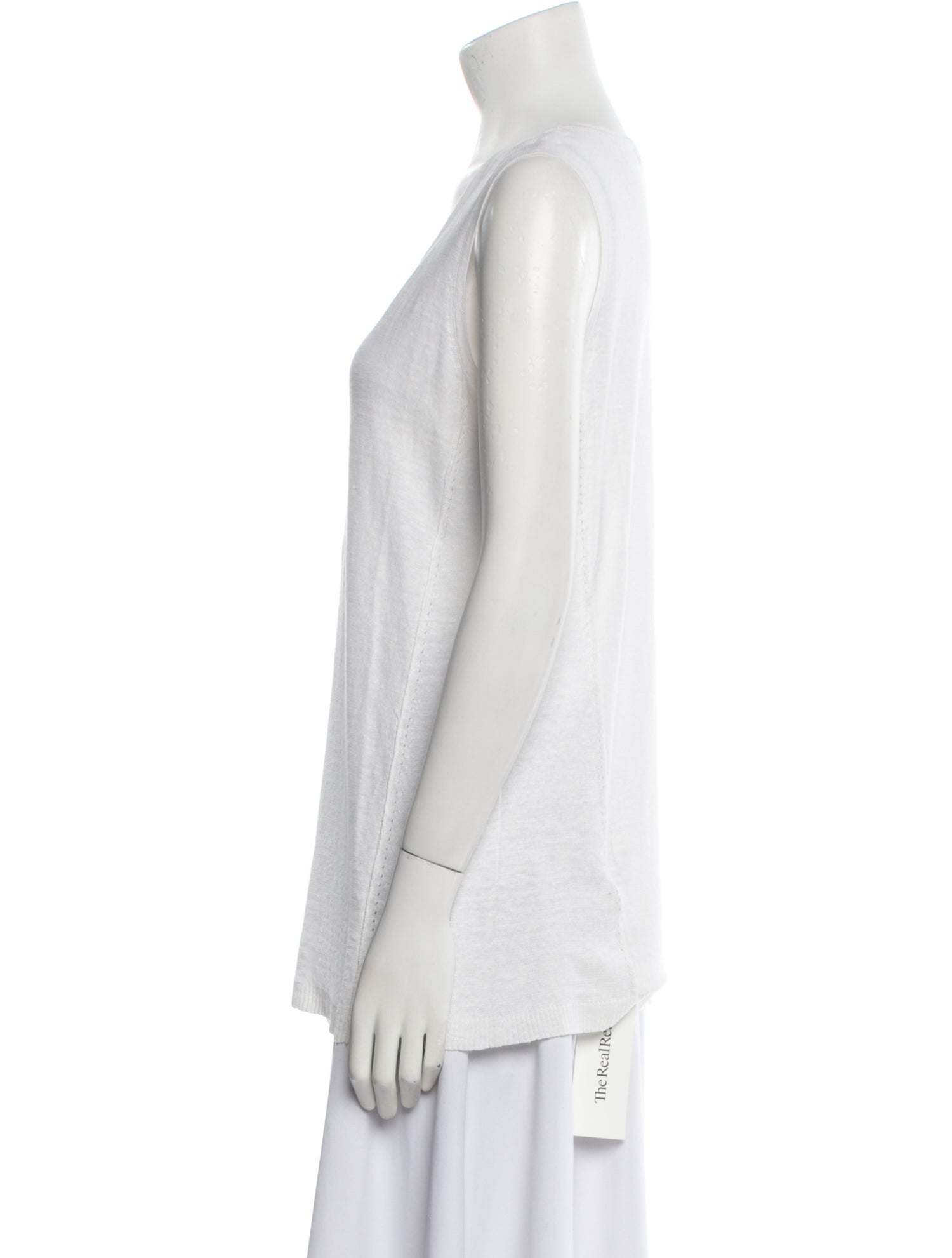 Kinross Cashmere Linen Scoop Neck Top
