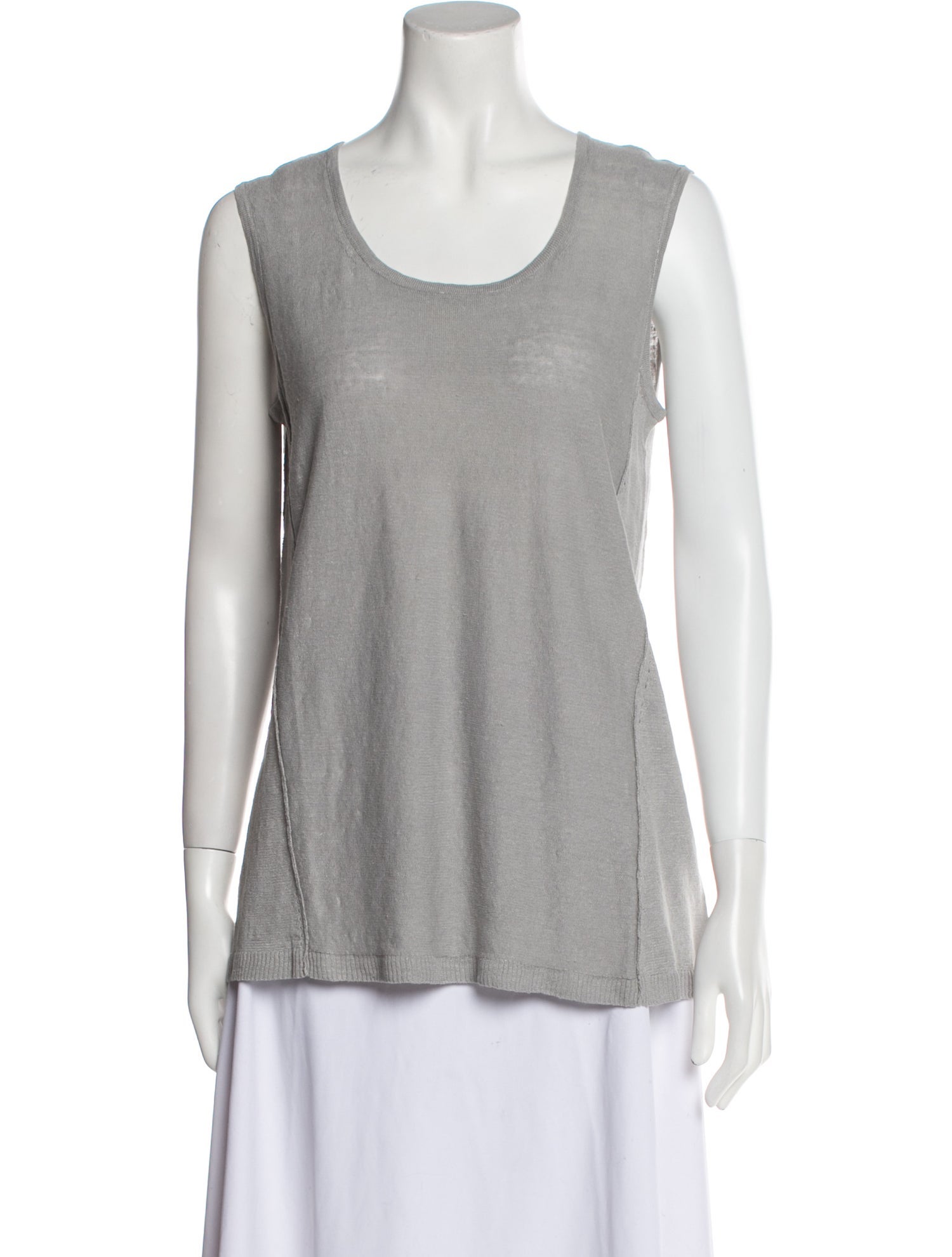Kinross Cashmere Linen Scoop Neck Top w/ Tags