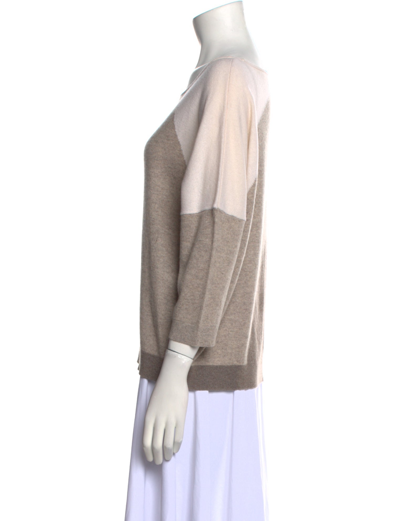 Kinross Cashmere Cashmere Colorblock Pattern Sweater w/ Tags