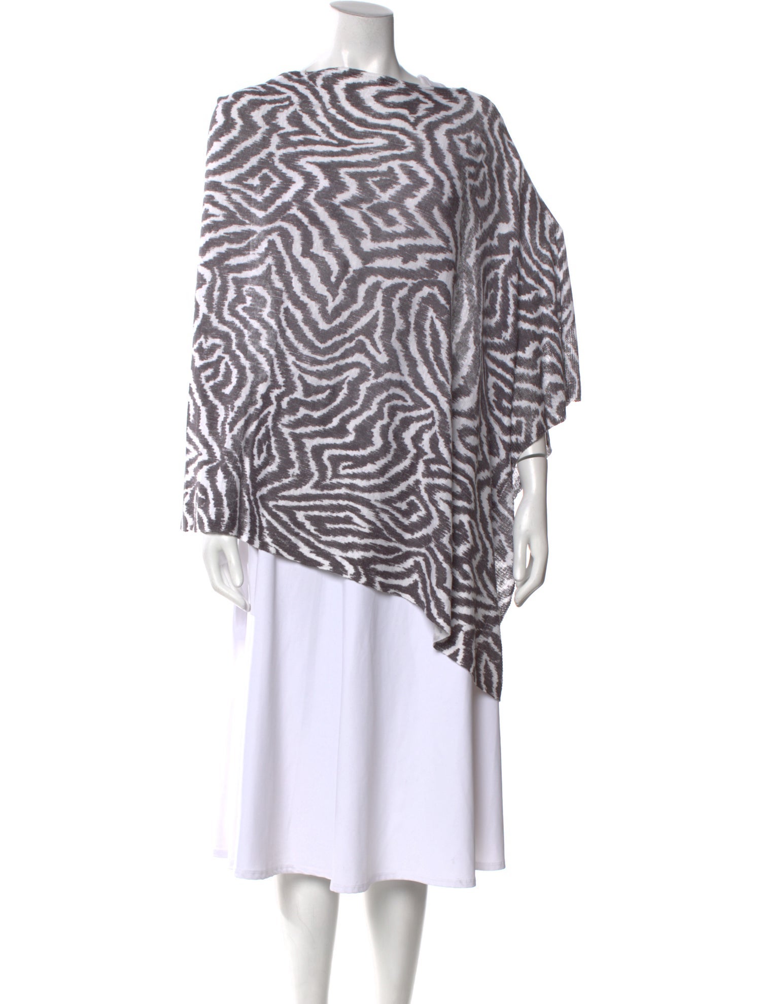 Kinross Cashmere Linen Printed Sweater w/ Tags