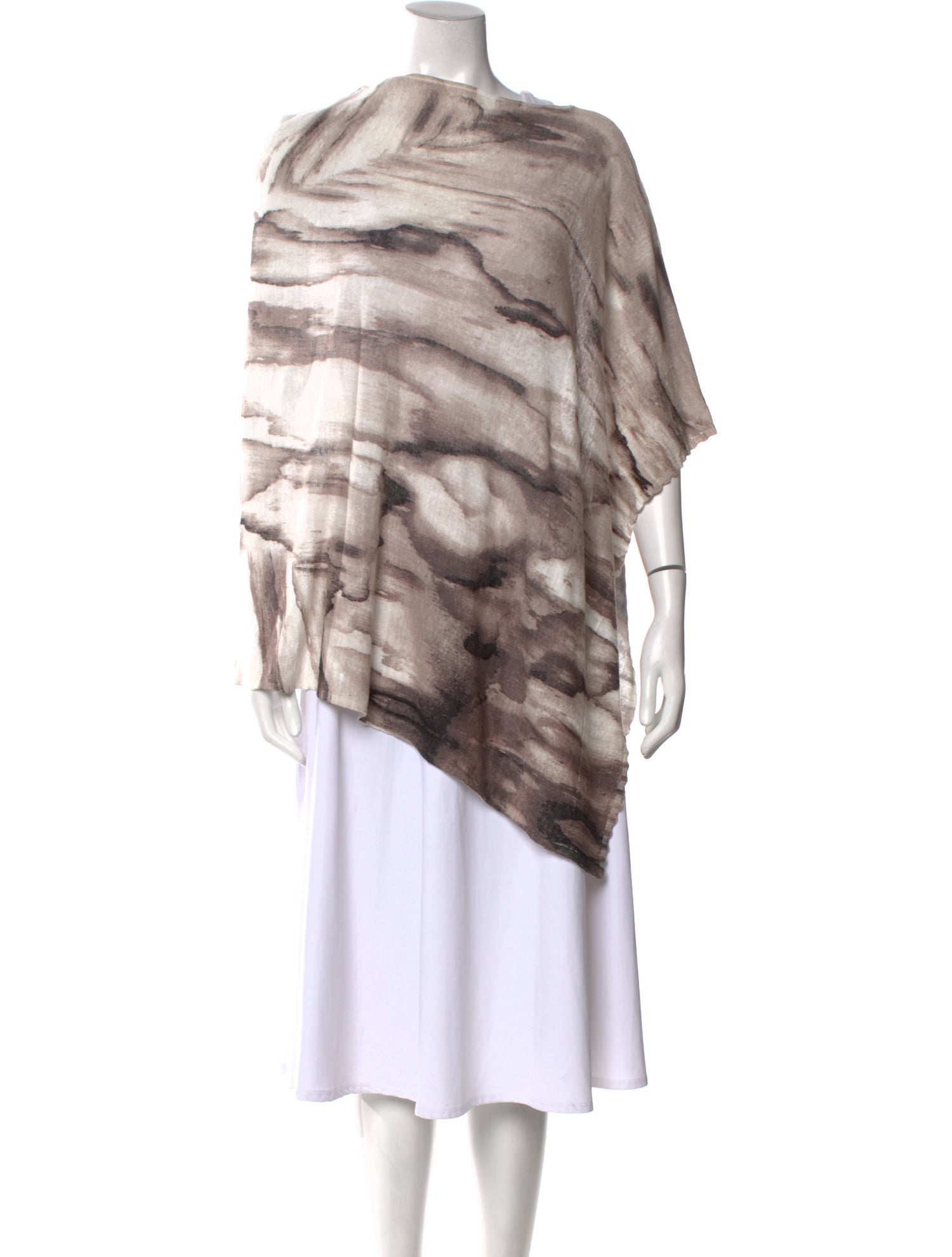 Kinross Cashmere Linen Tie-Dye Print Sweater w/ Tags