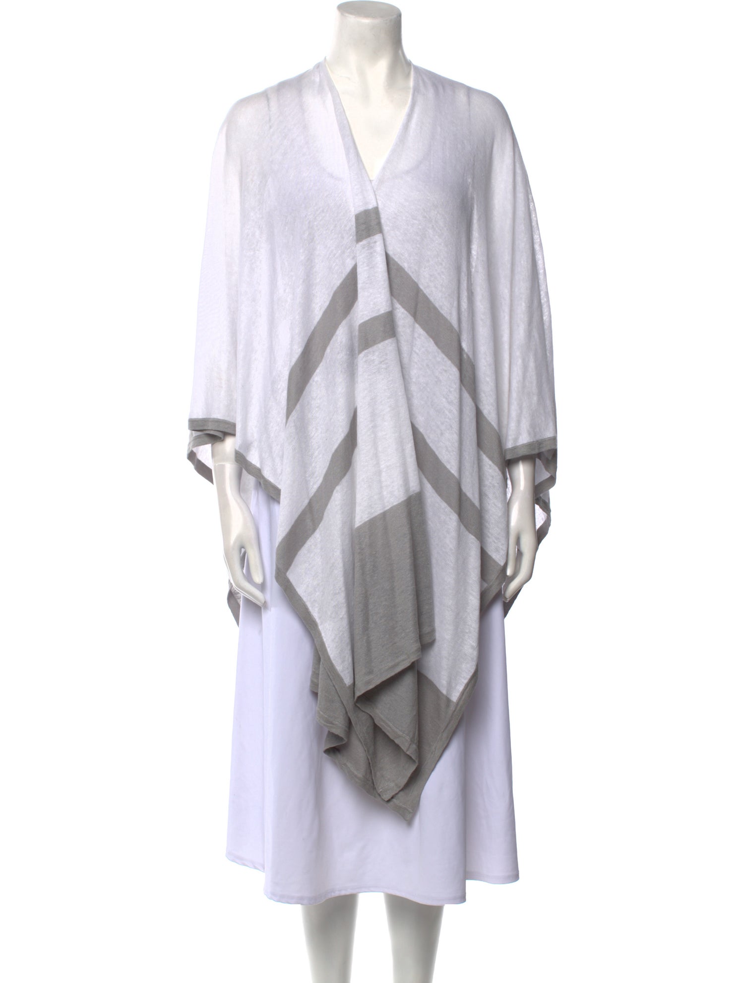 Kinross Cashmere Linen Striped Sweater w/ Tags