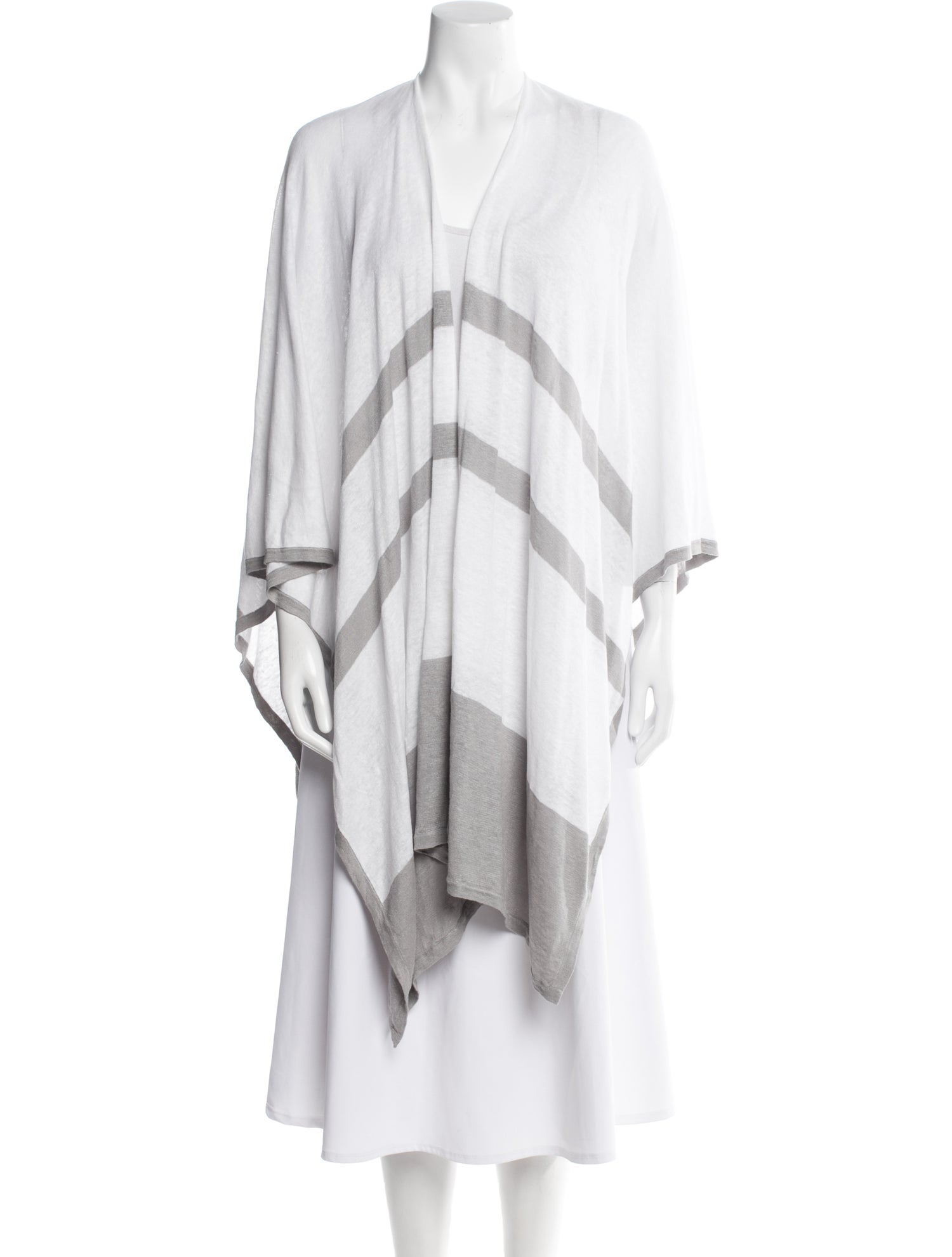 Kinross Cashmere Linen Striped Sweater w/ Tags