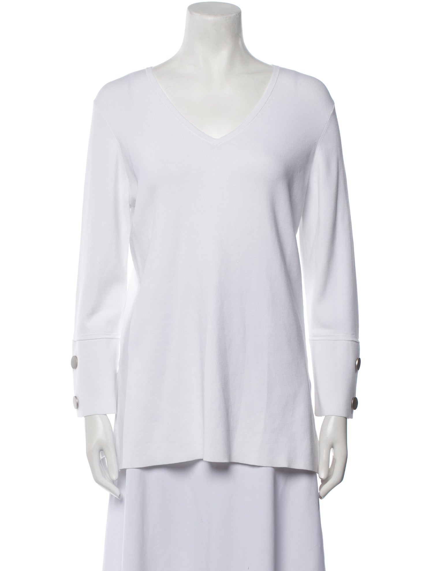 Kinross Cashmere V-Neck Long Sleeve Tunic