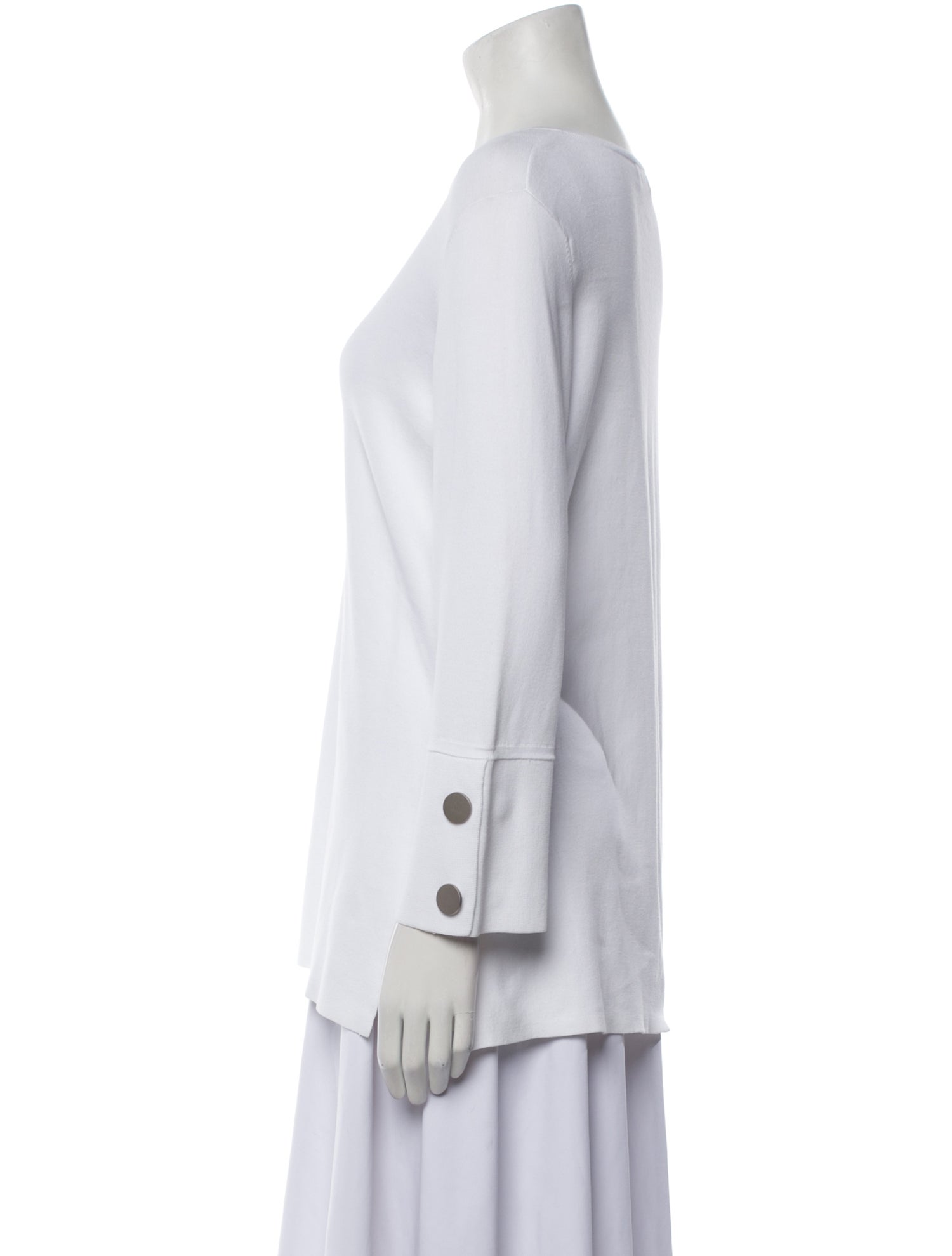 Kinross Cashmere V-Neck Long Sleeve Tunic