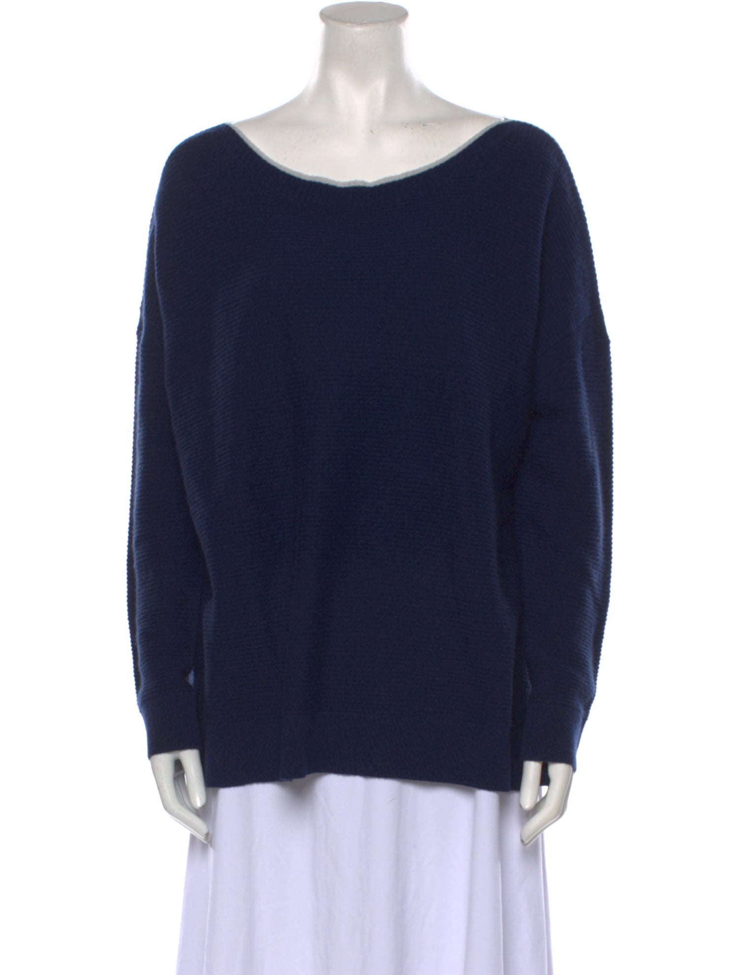Kinross Cashmere Cashmere Bateau Neckline Sweater