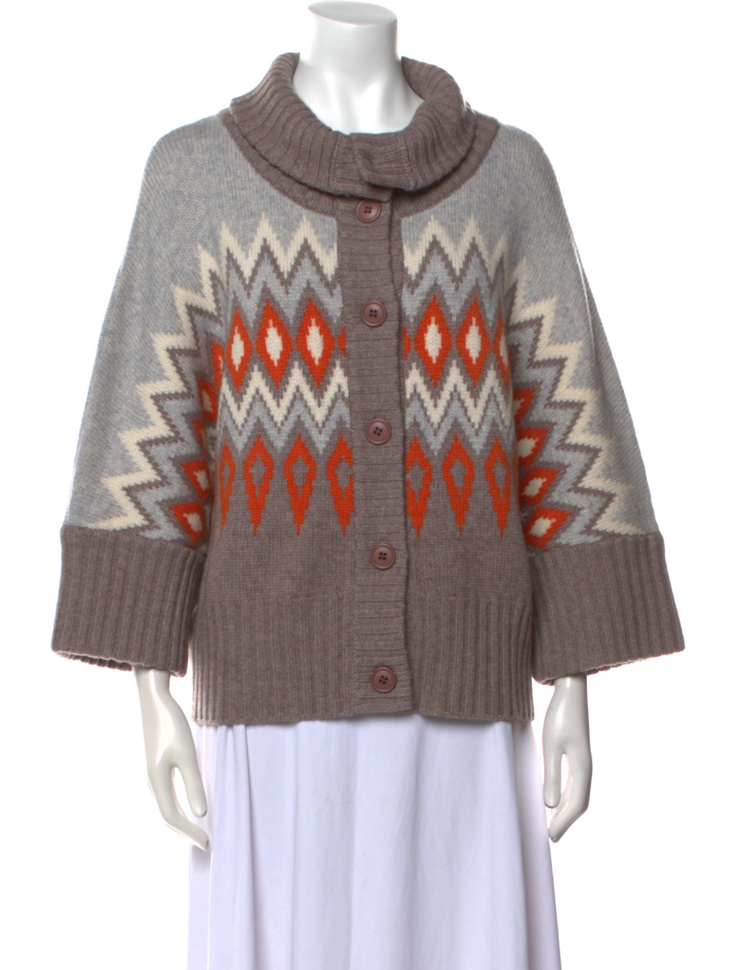 Kinross Cashmere Wool Printed Sweater