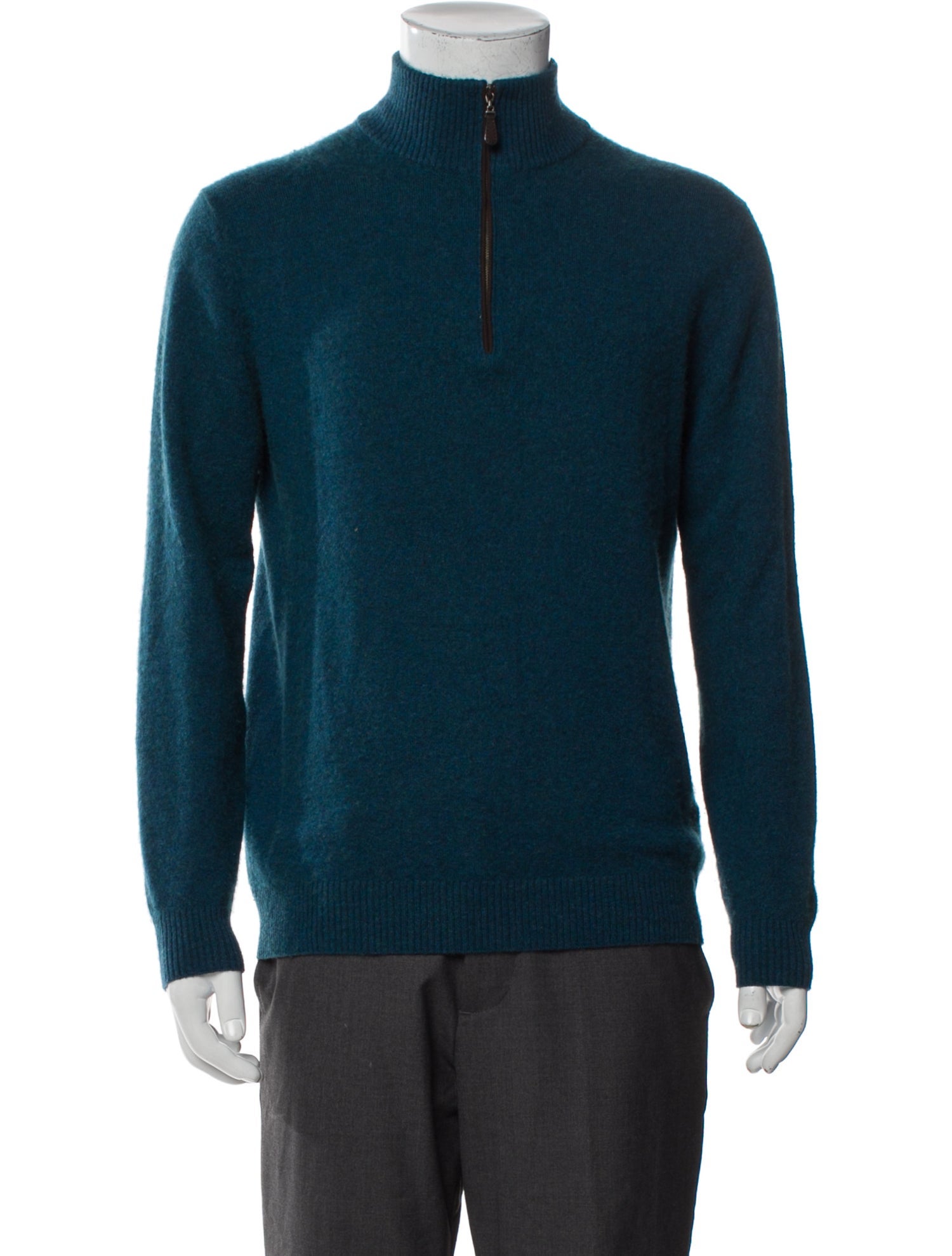 Kinross Cashmere Cashmere Mock Neck Polo Sweater