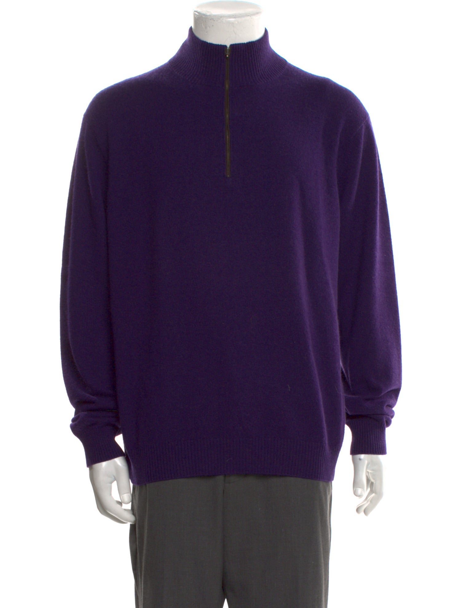 Kinross Cashmere Cashmere Mock Neck Polo Sweater