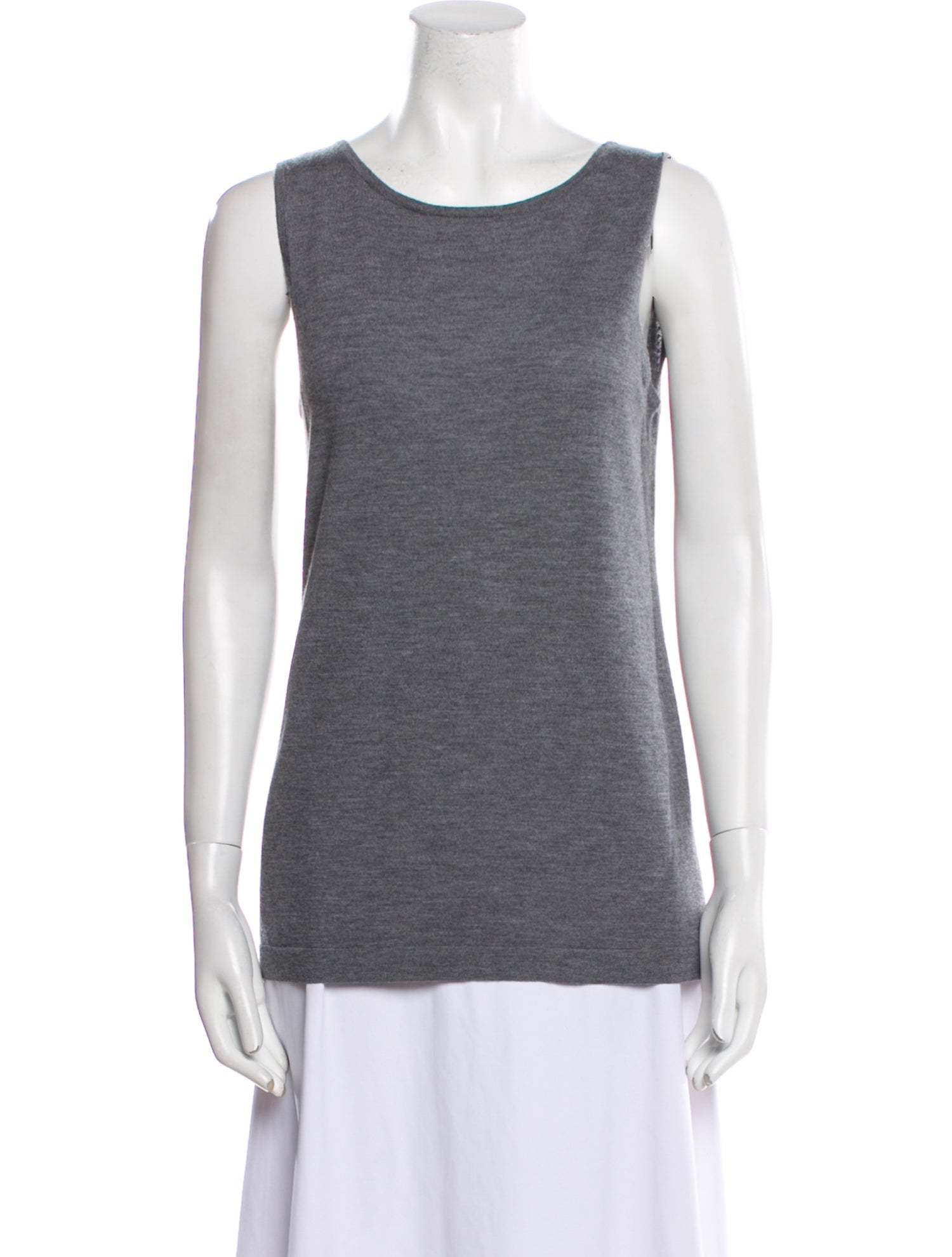 Kinross Cashmere Scoop Neck Sleeveless Top