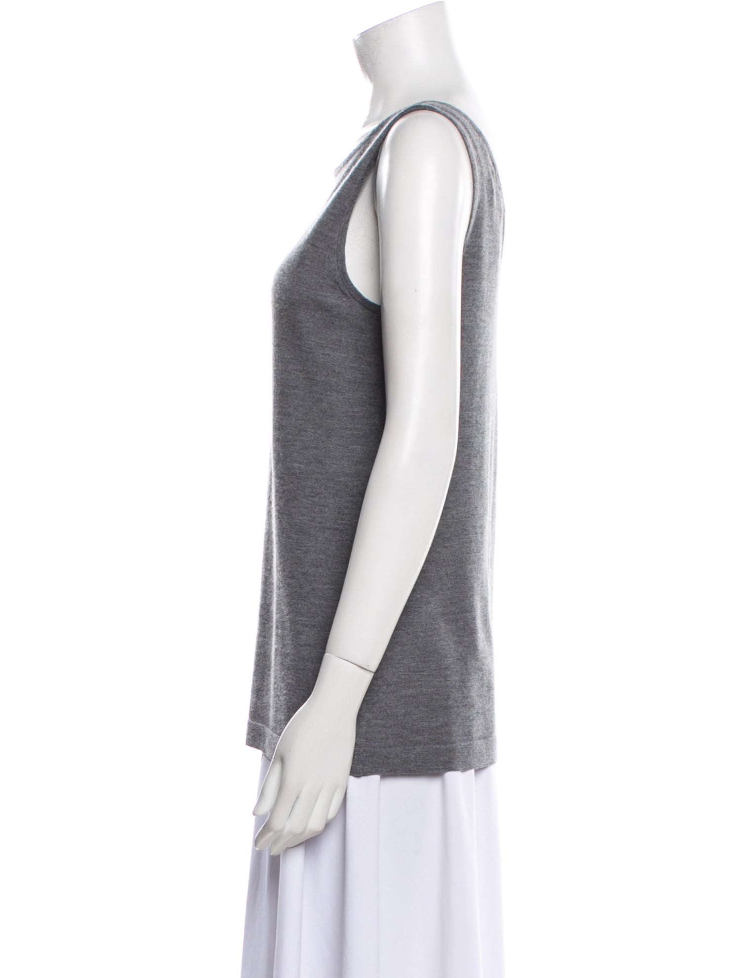 Kinross Cashmere Scoop Neck Sleeveless Top