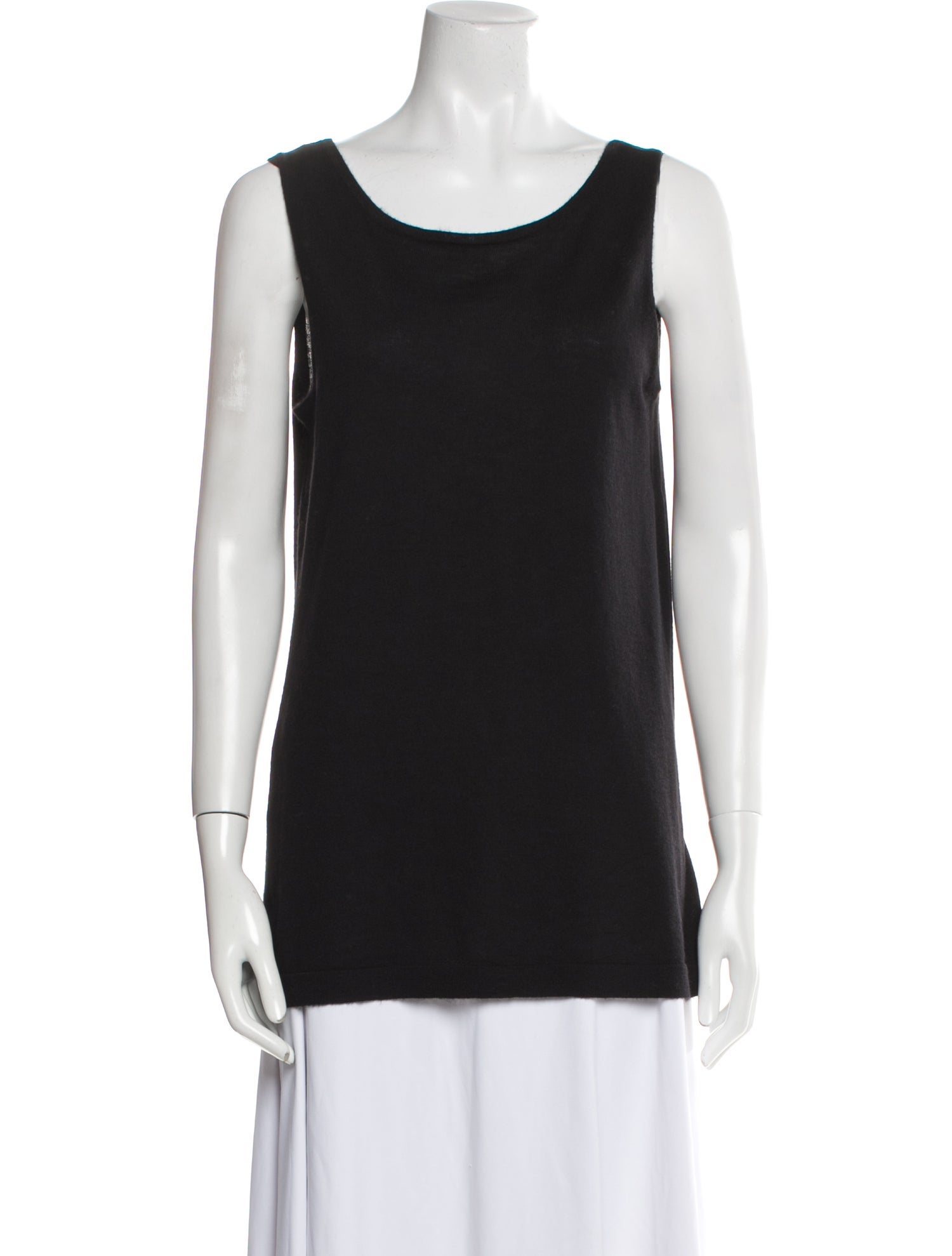 Kinross Cashmere Scoop Neck Sleeveless Top