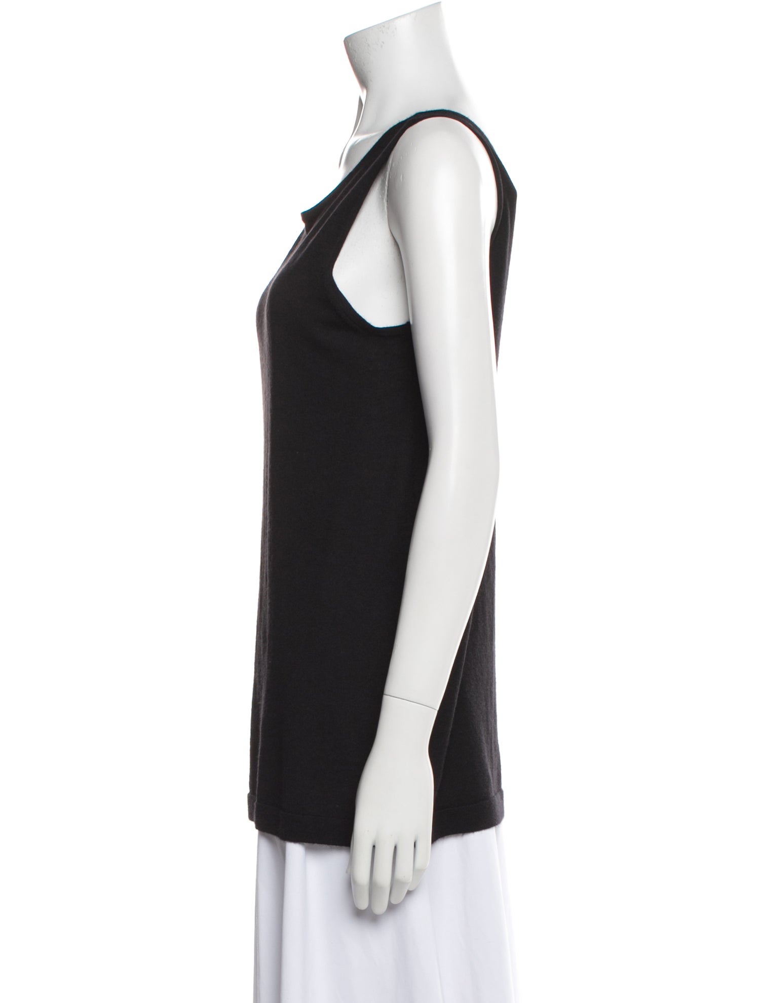 Kinross Cashmere Scoop Neck Sleeveless Top