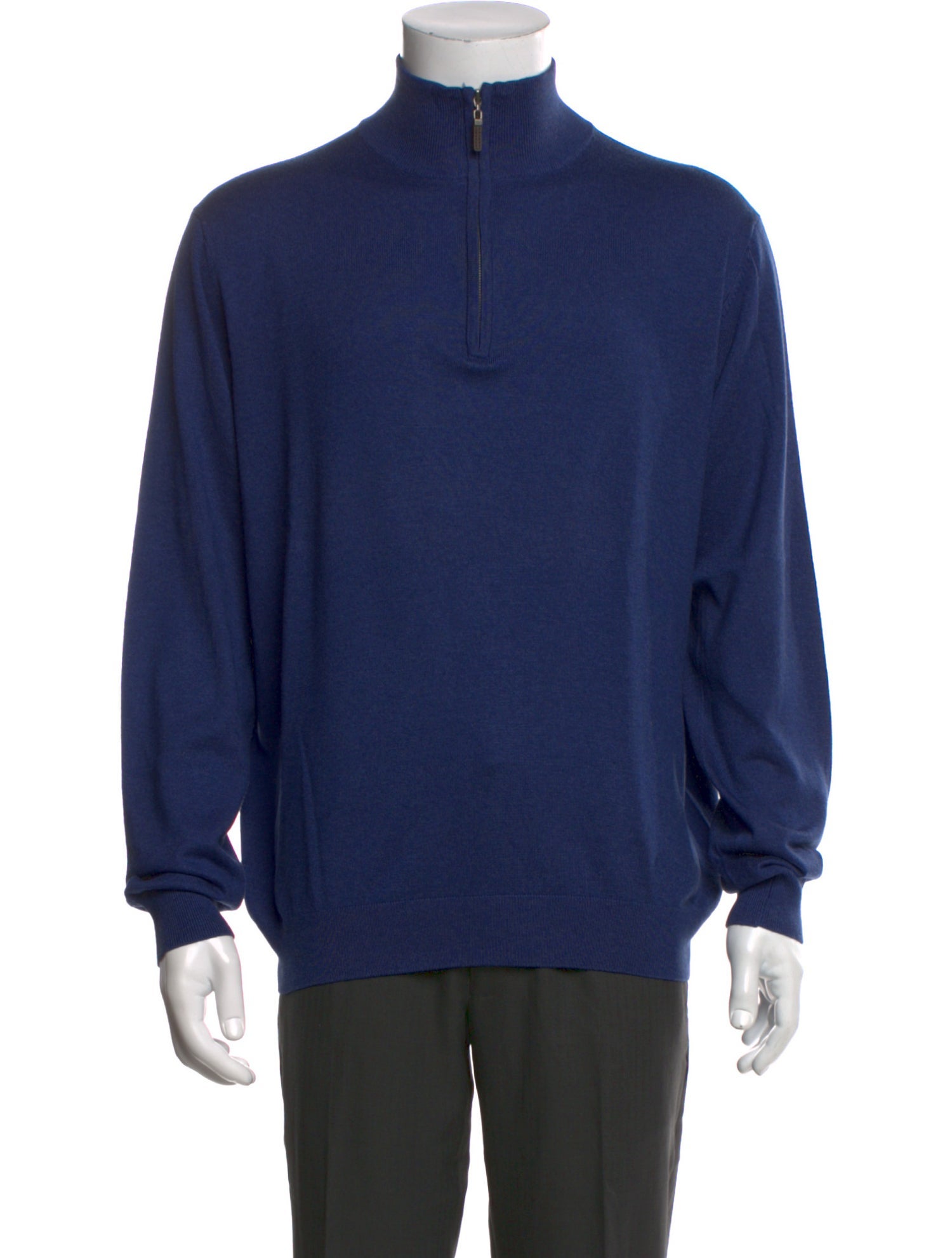 Kinross Cashmere Cashmere Mock Neck Polo Sweater