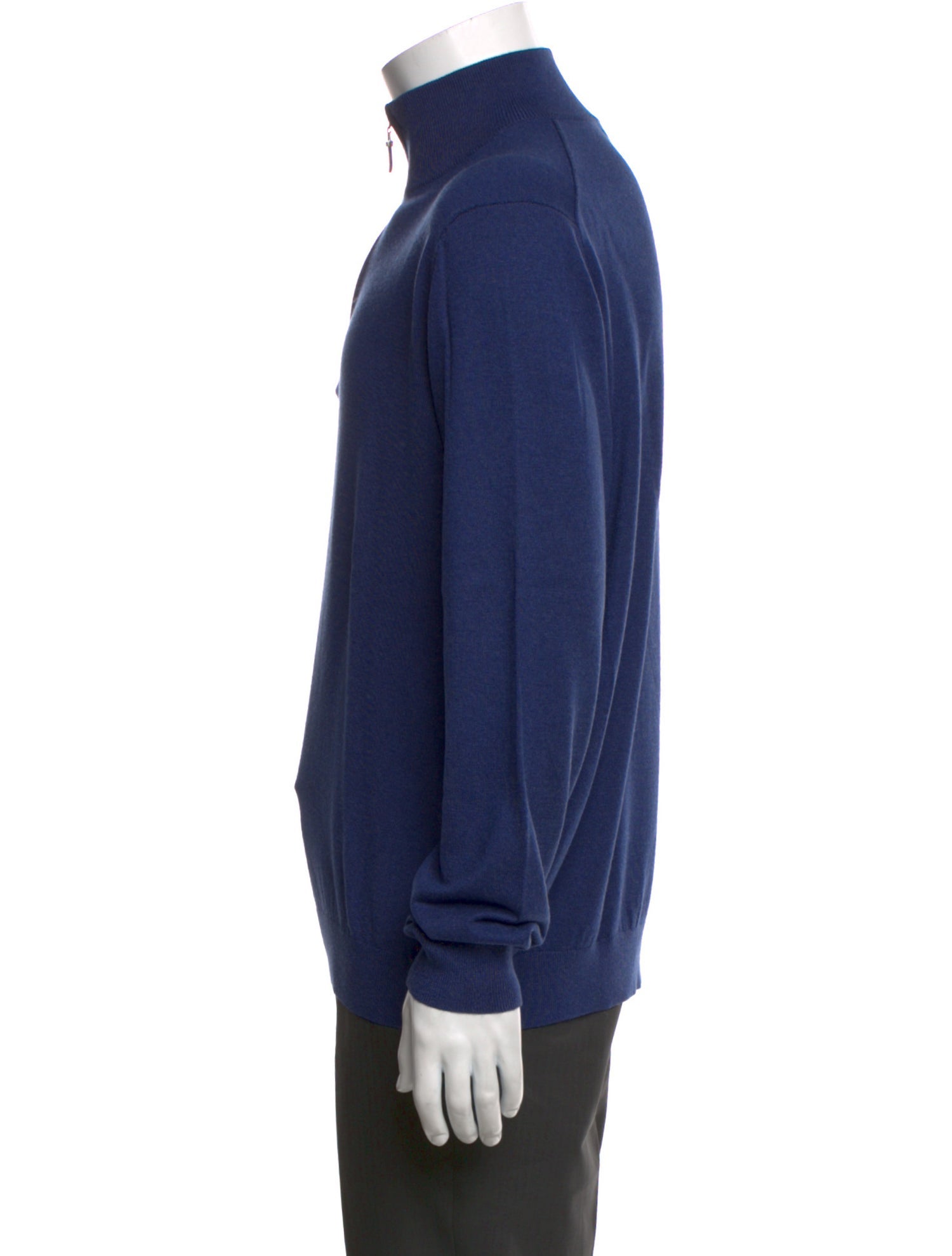 Kinross Cashmere Cashmere Mock Neck Polo Sweater
