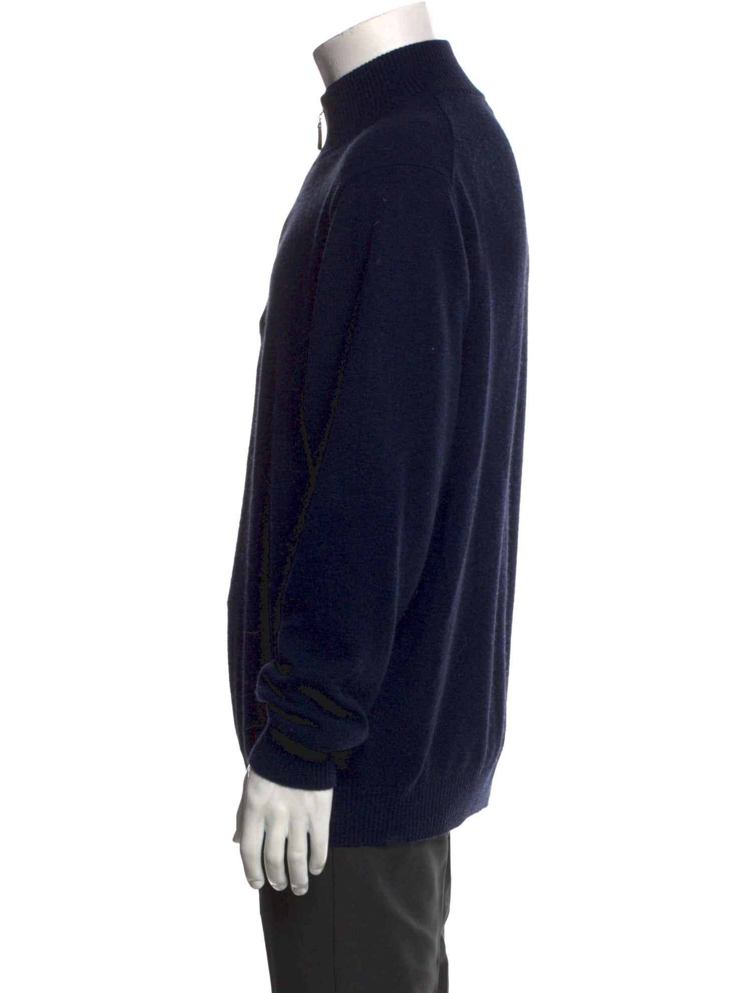 Kinross Cashmere Cashmere Mock Neck Polo Sweater