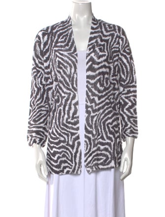 Kinross Cashmere Printed V-Neck Sweater