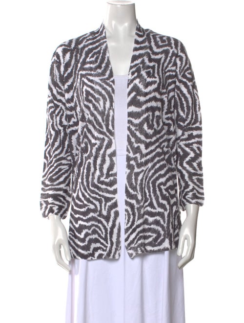 Kinross Cashmere Printed V-Neck Sweater