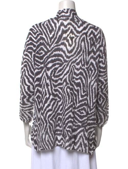 Kinross Cashmere Printed V-Neck Sweater