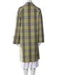 Kinross Cashmere Wool Plaid Print Peacoat