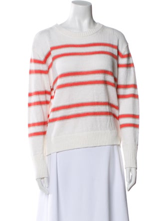 Kinross Cashmere Linen Striped Sweater