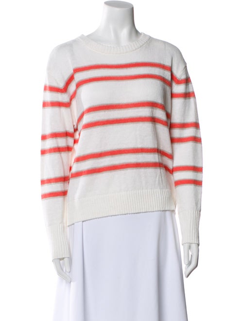 Kinross Cashmere Linen Striped Sweater