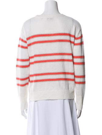 Kinross Cashmere Linen Striped Sweater