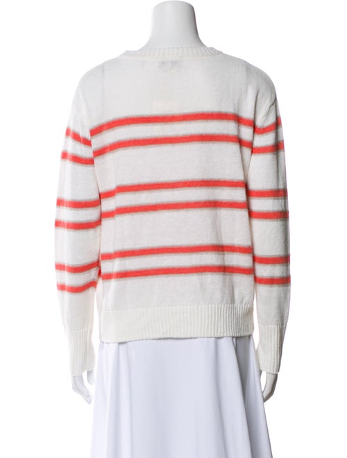 Kinross Cashmere Linen Striped Sweater