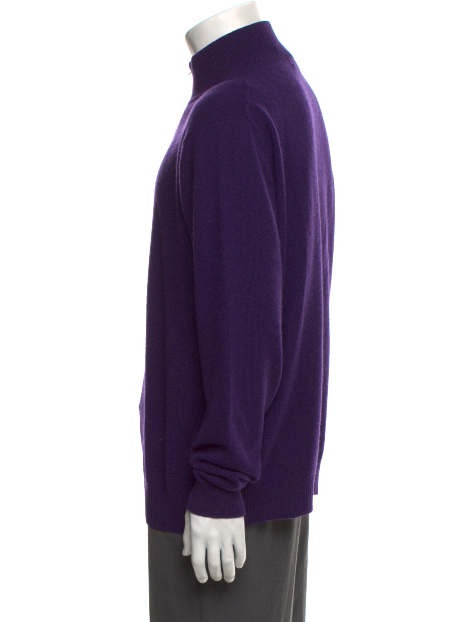 Kinross Cashmere Cashmere Mock Neck Polo Sweater