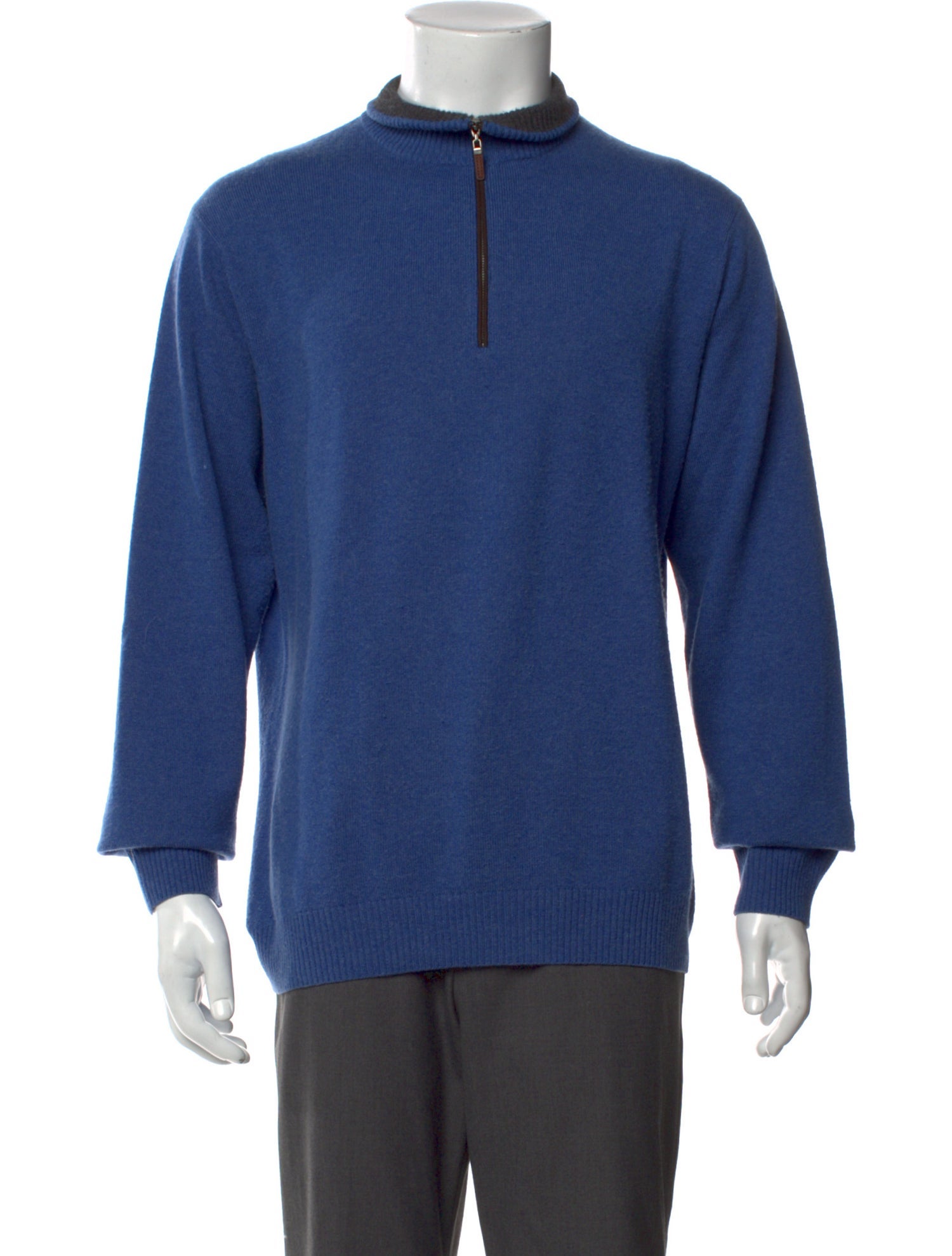 Kinross Cashmere Cashmere Mock Neck Polo Sweater