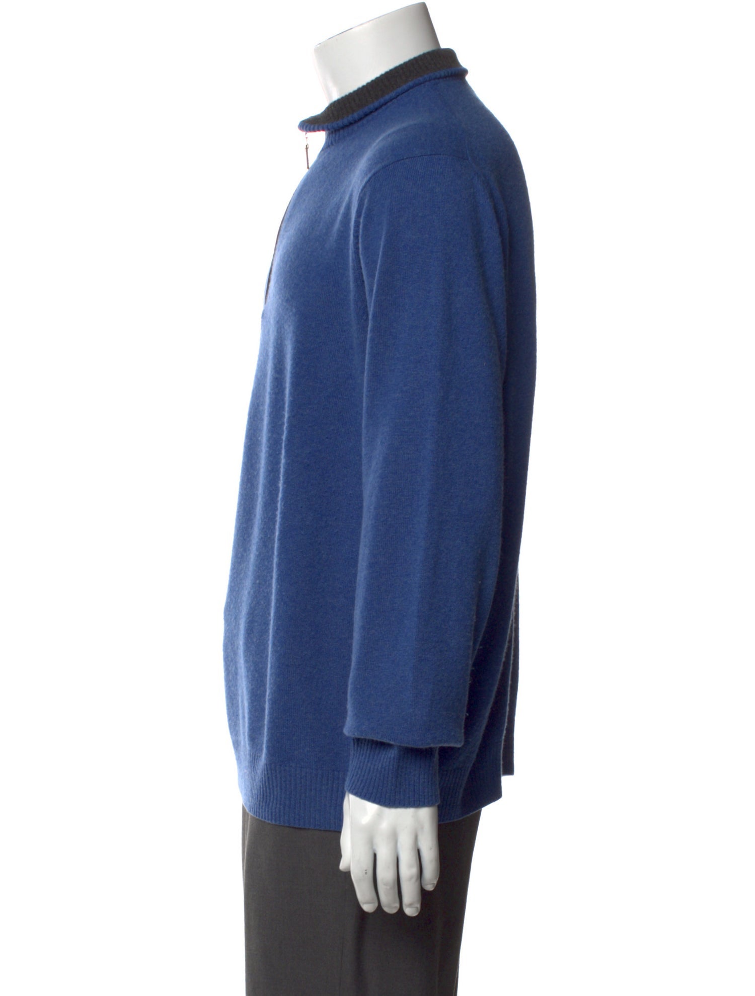 Kinross Cashmere Cashmere Mock Neck Polo Sweater