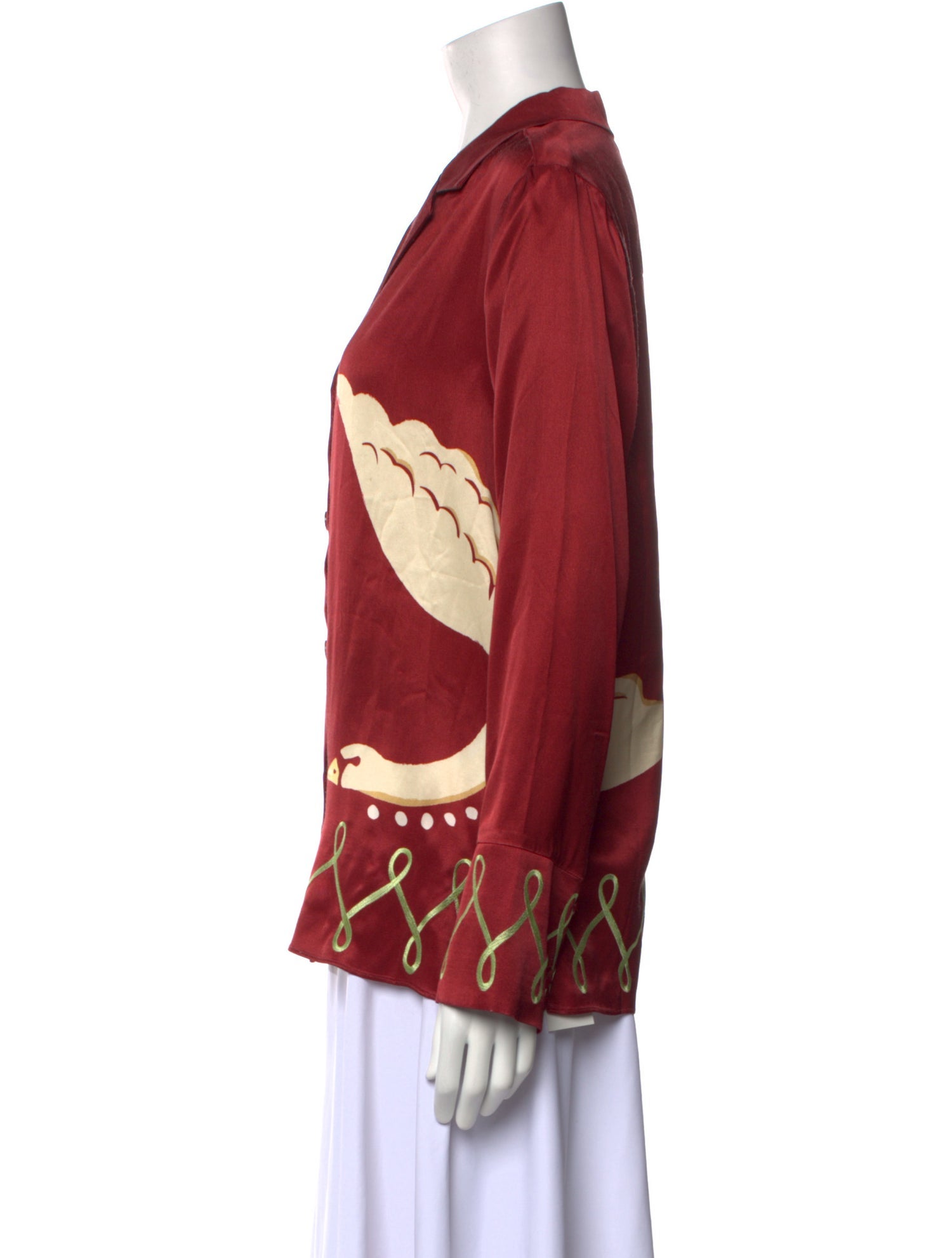 Kitri Printed Long Sleeve Blouse w/ Tags