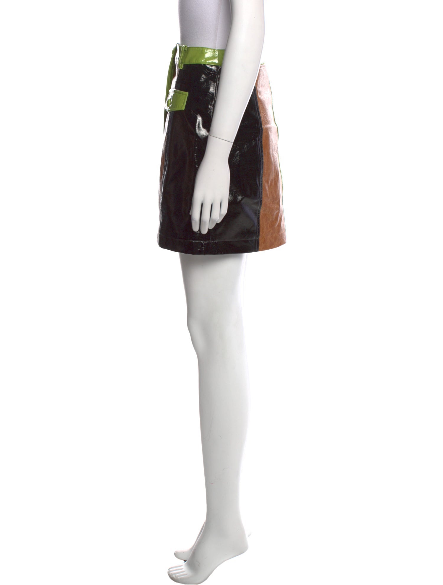 Kitri Colorblock Pattern Mini Skirt