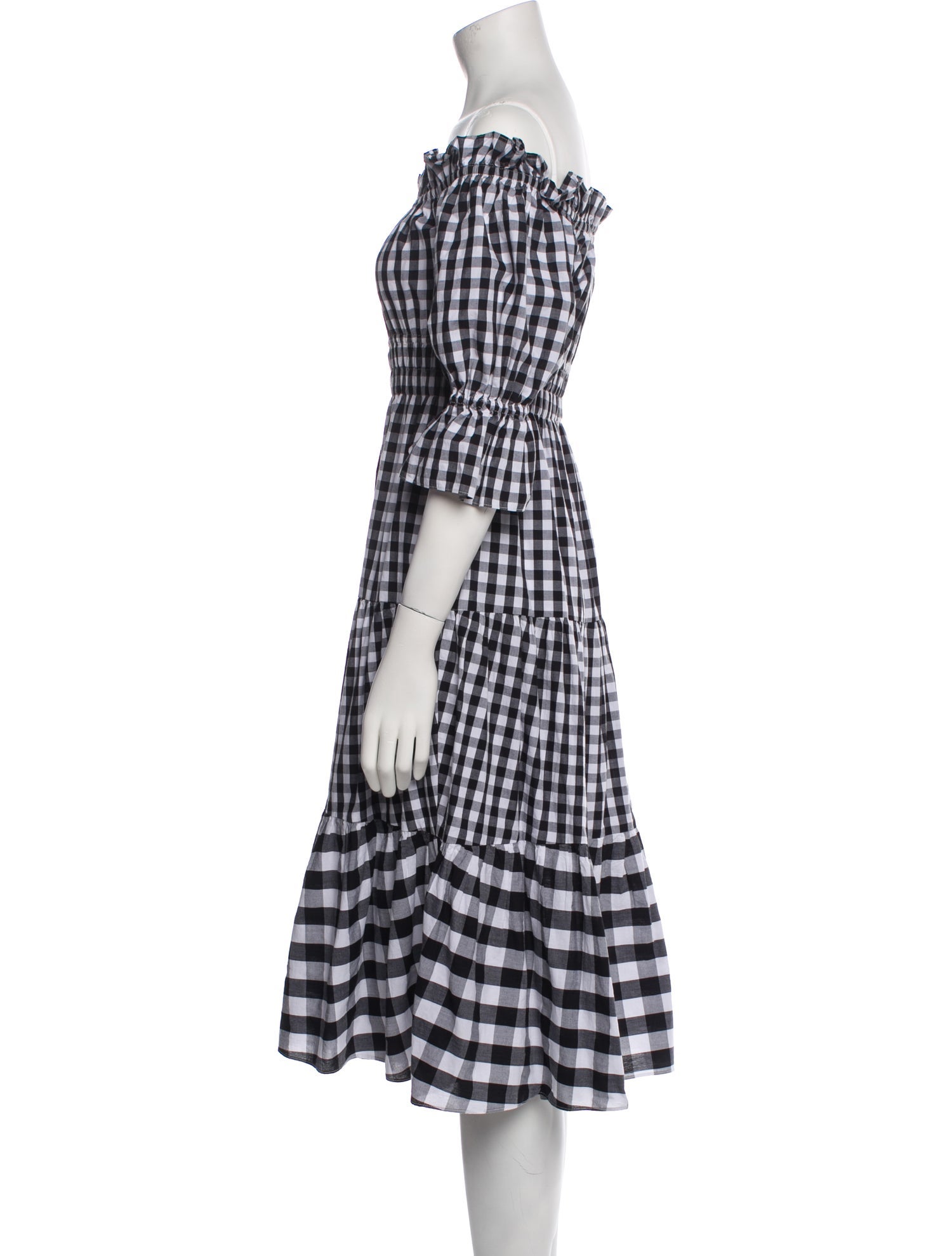 Kitri Plaid Print Midi Length Dress