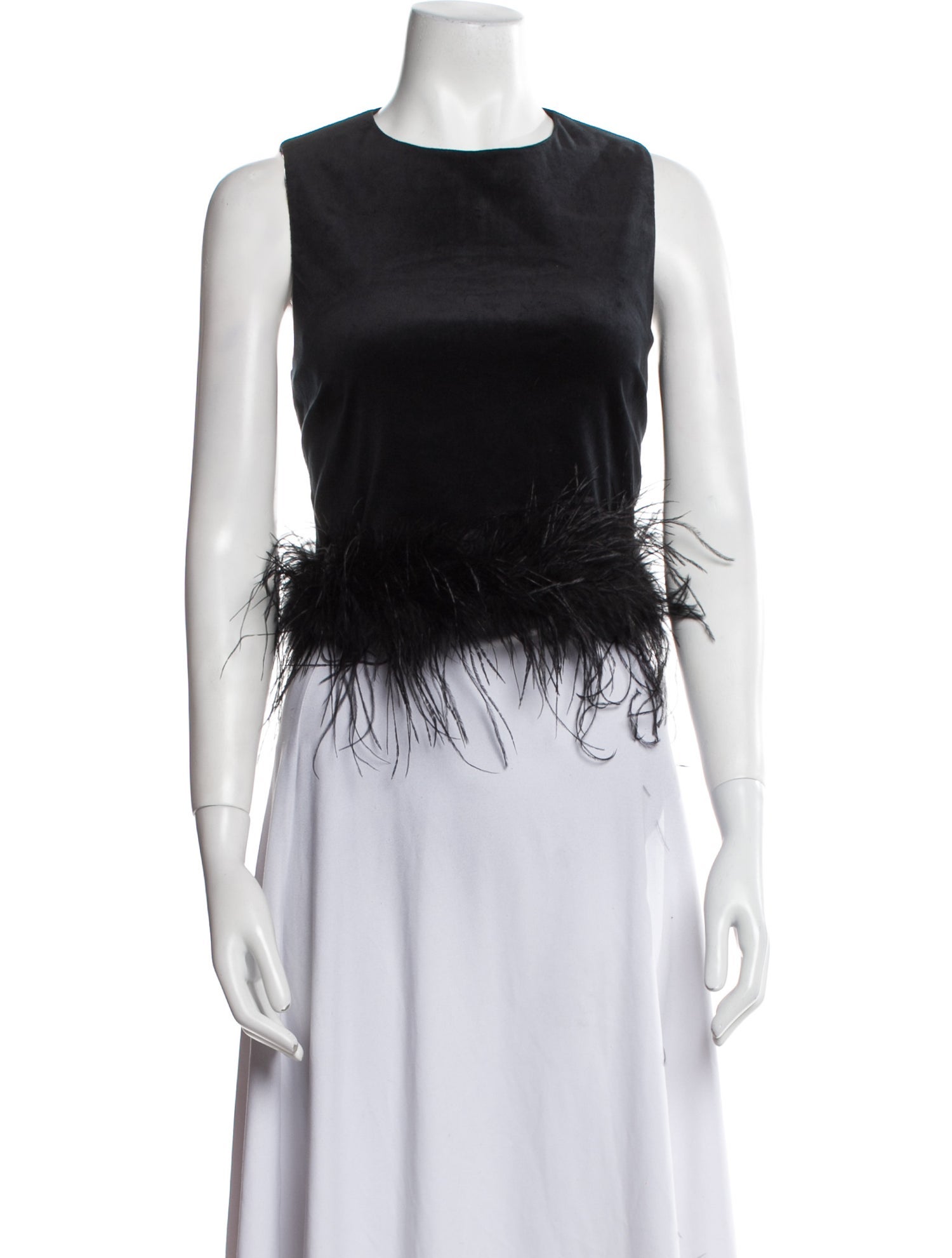 Kitri Crew Neck Sleeveless Crop Top