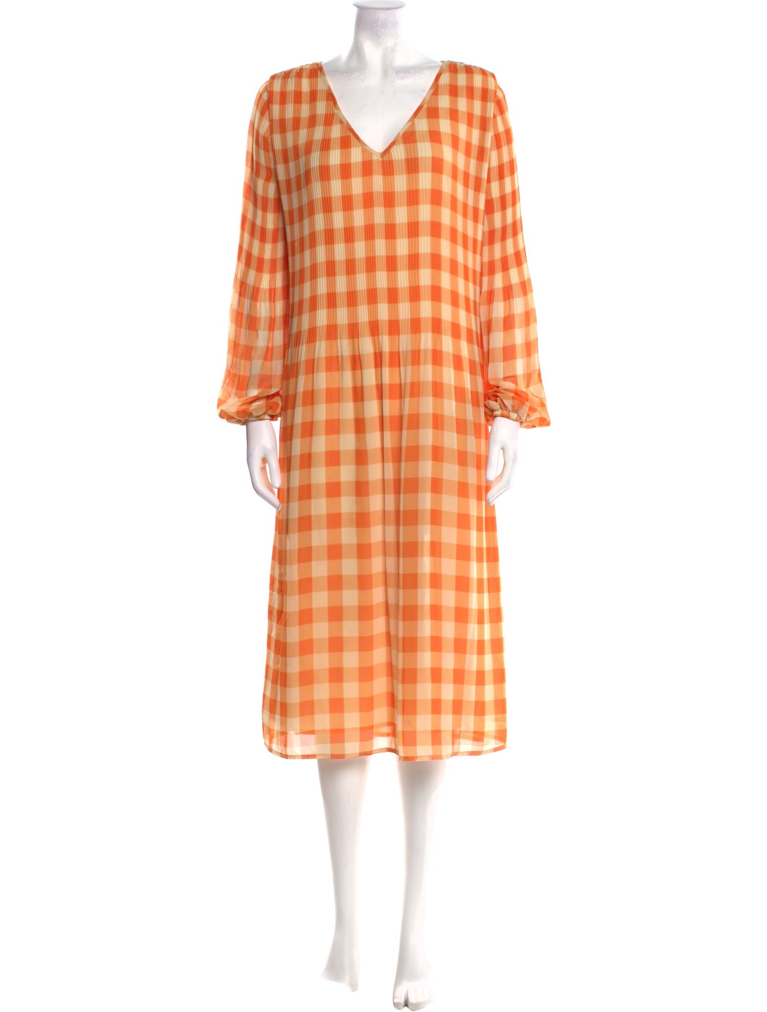 Kitri Plaid Print Midi Length Dress