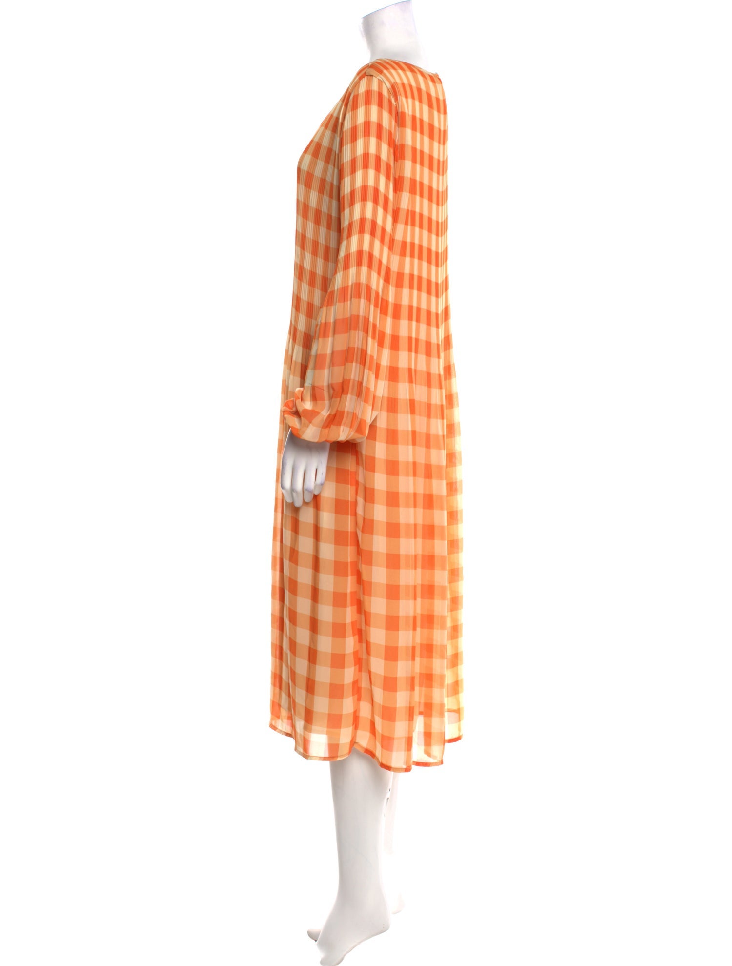 Kitri Plaid Print Midi Length Dress