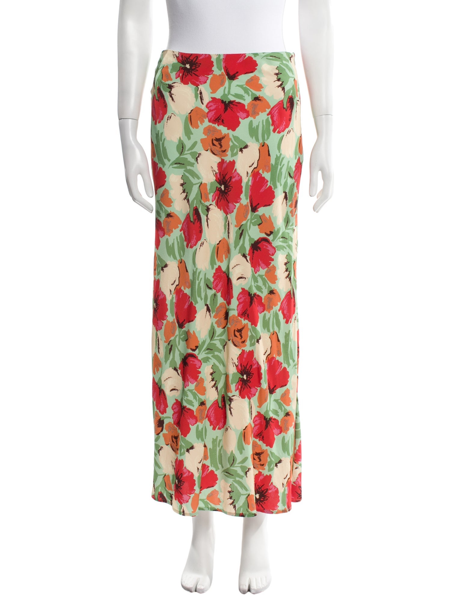 Kitri Floral Print Midi Length Skirt