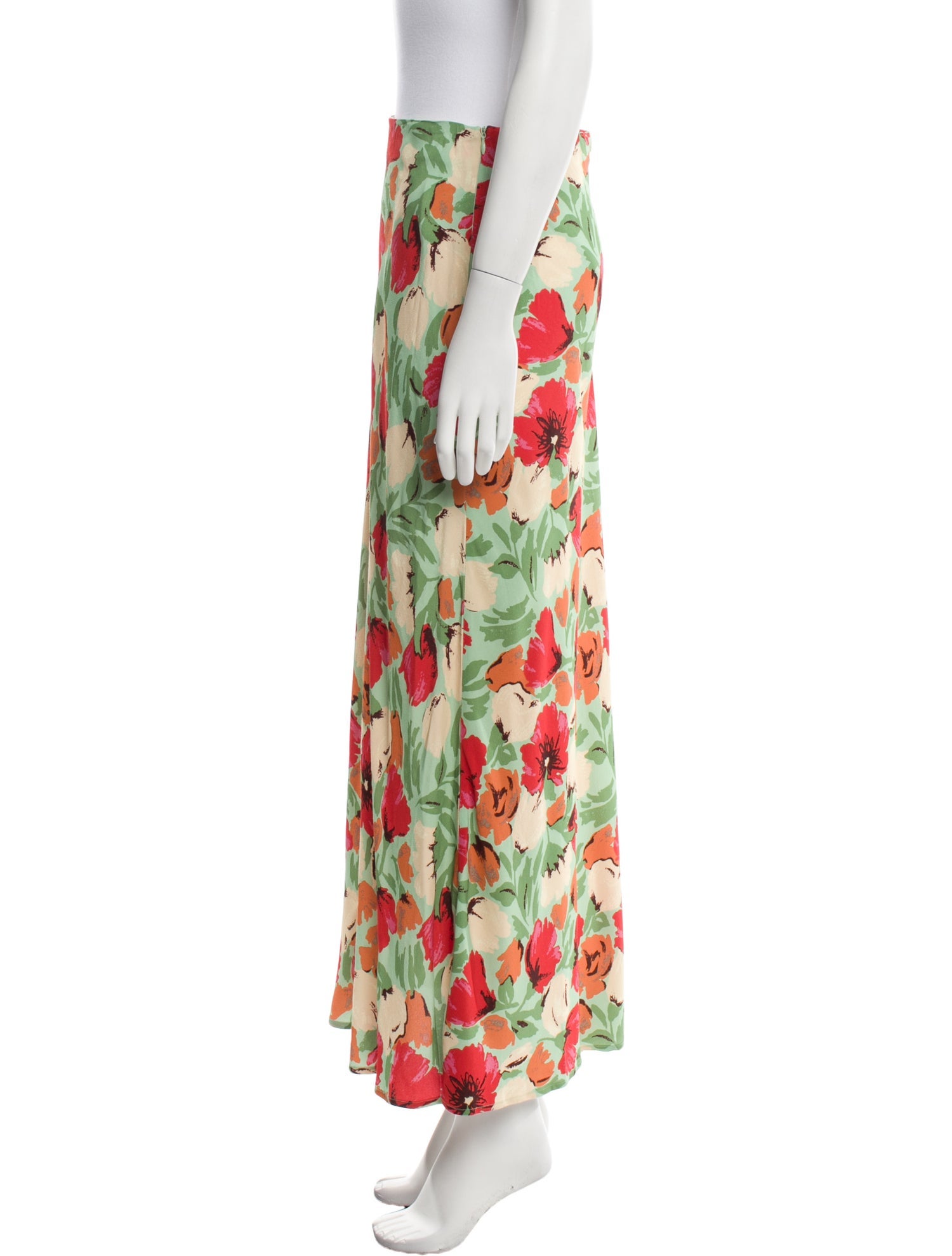 Kitri Floral Print Midi Length Skirt
