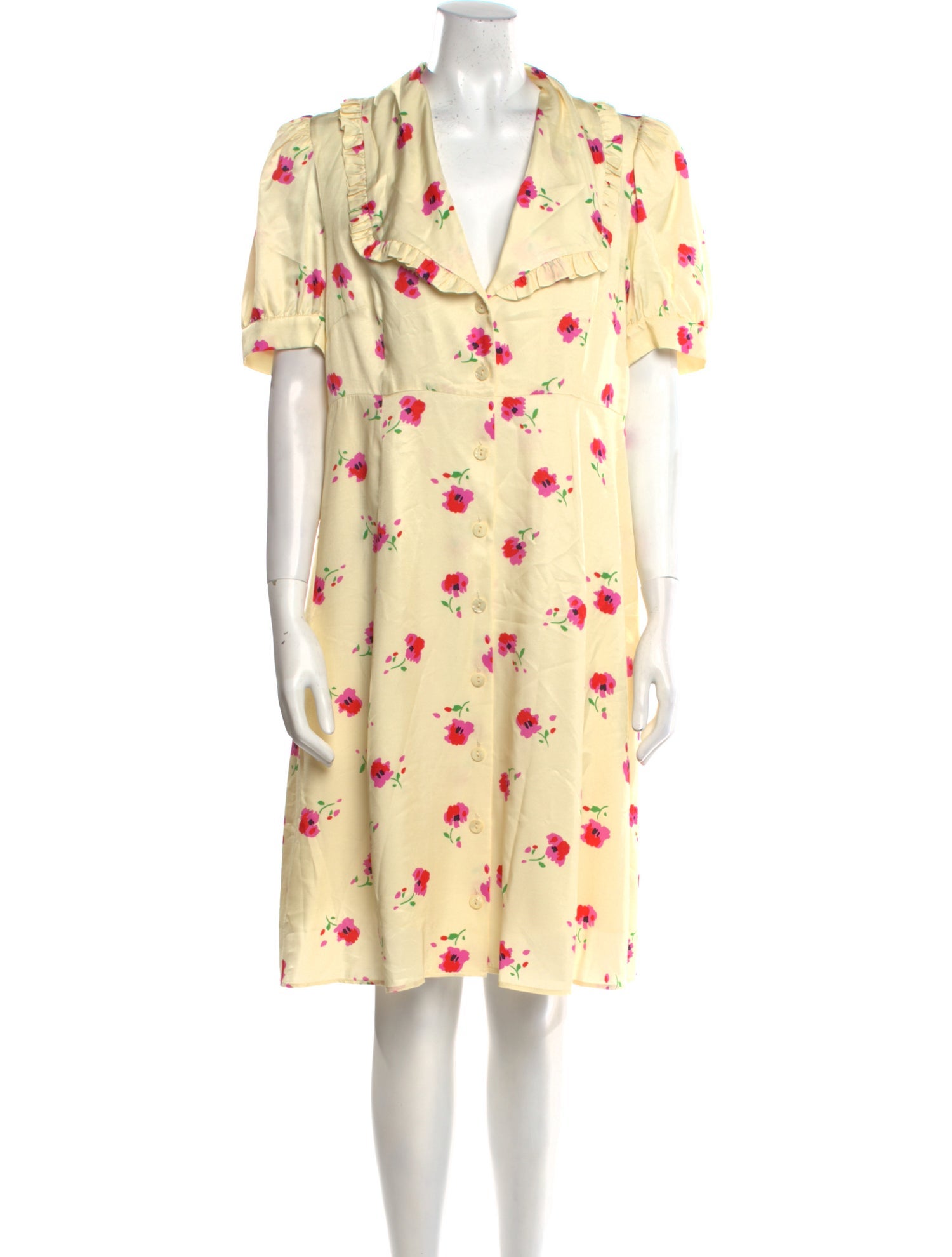 Kitri Floral Print Knee-Length Dress