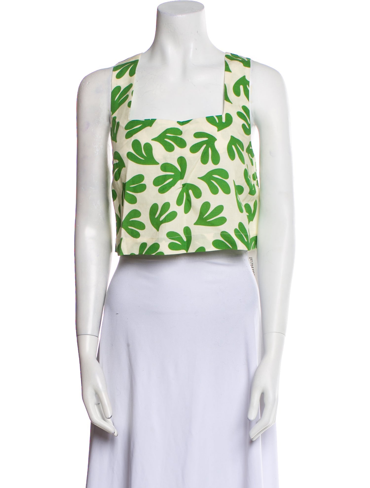 Kitri Floral Print Square Neckline Crop Top