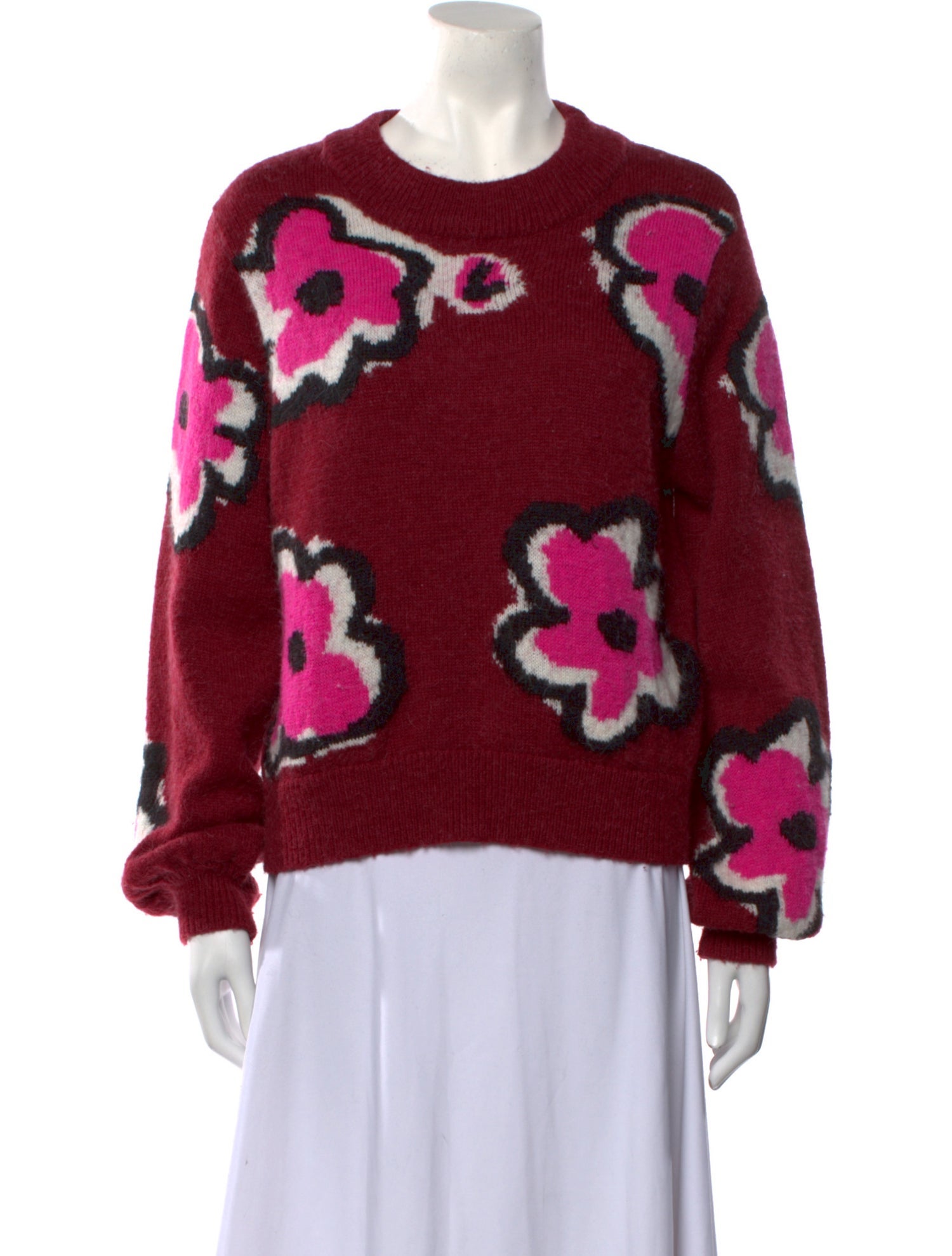 Kitri Printed Crew Neck Sweater