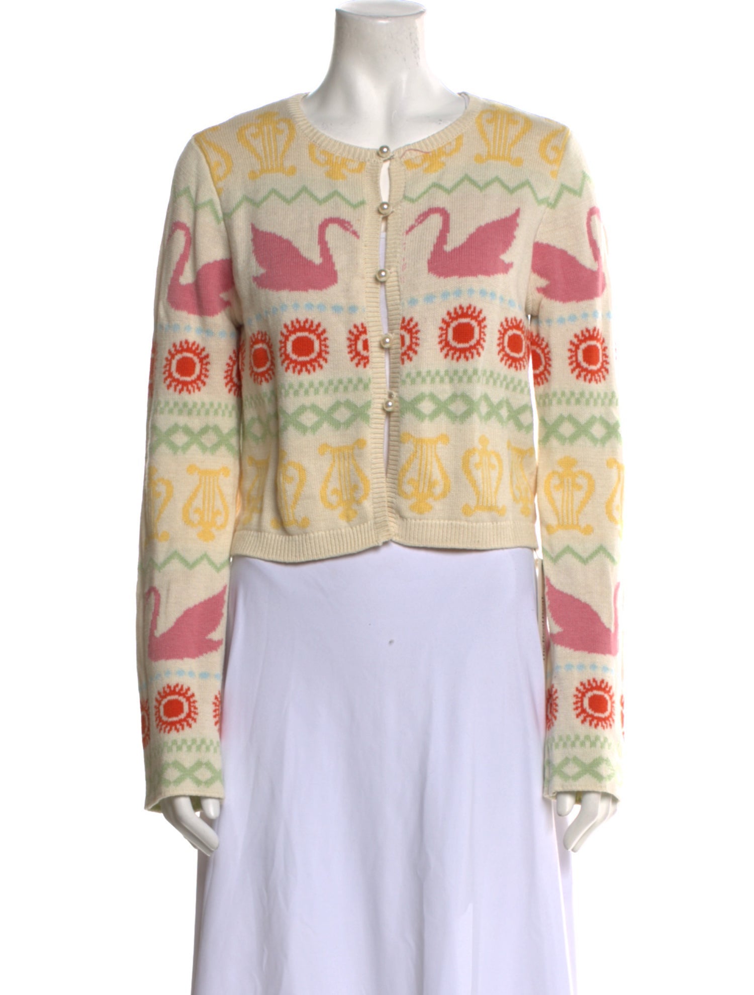 Kitri Printed Scoop Neck Sweater