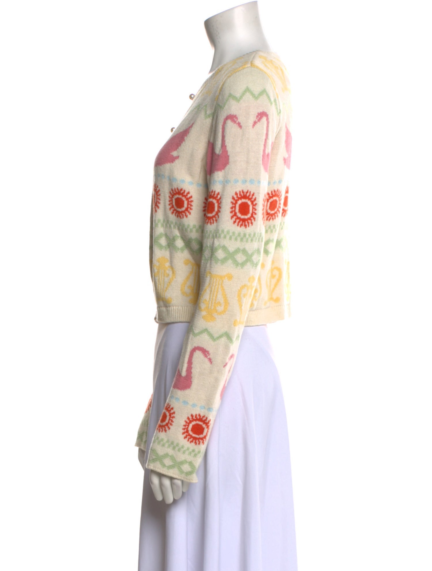 Kitri Printed Scoop Neck Sweater