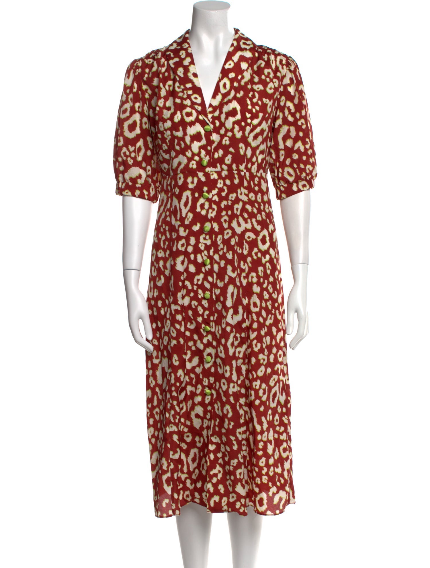 Kitri Animal Print Midi Length Dress