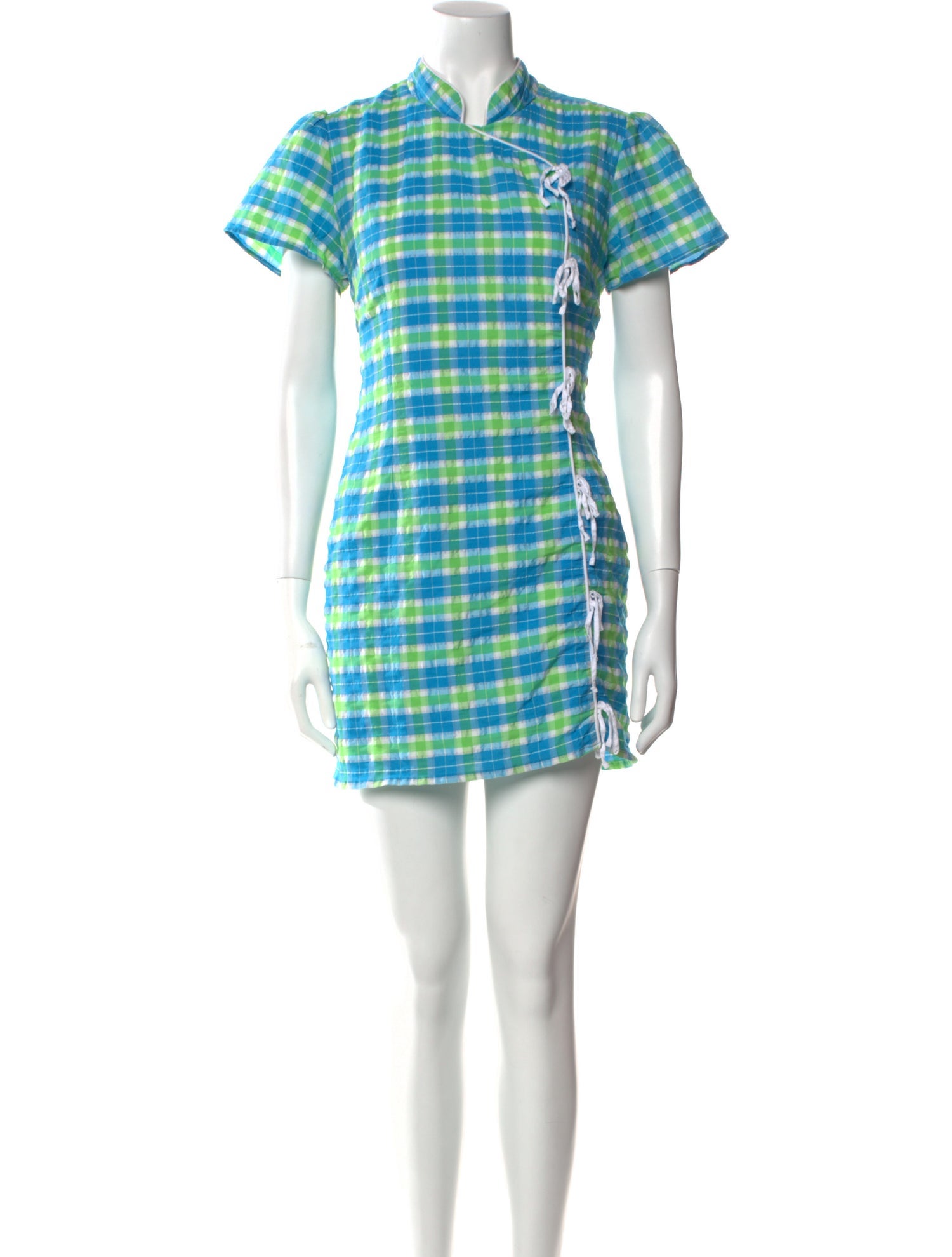 Kitri Plaid Print Mini Dress