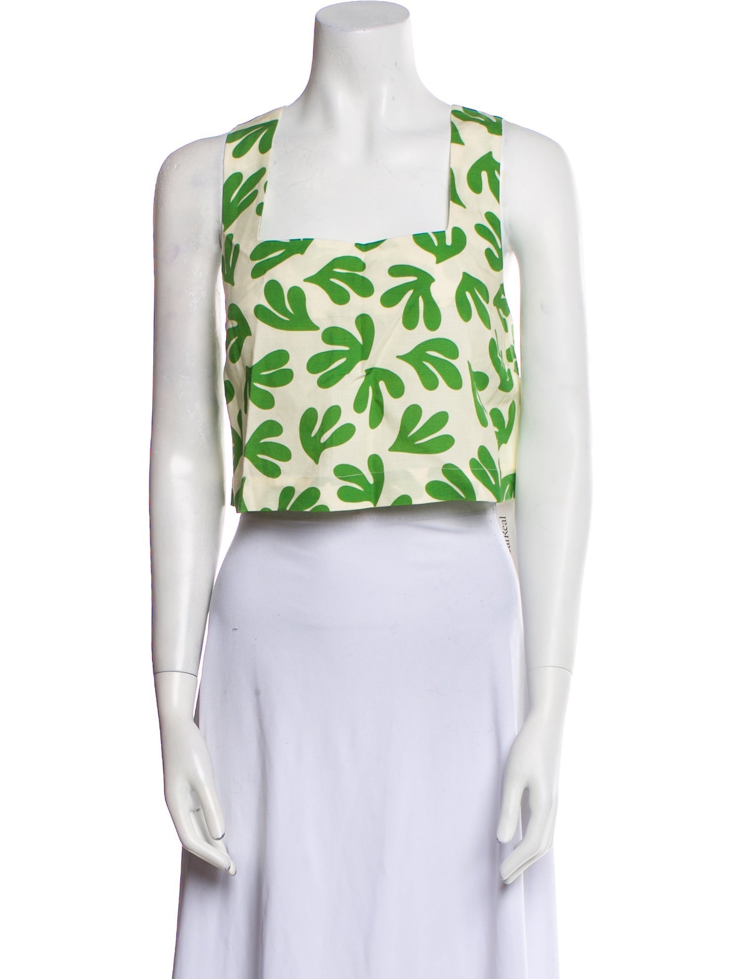 Kitri Floral Print Square Neckline Crop Top