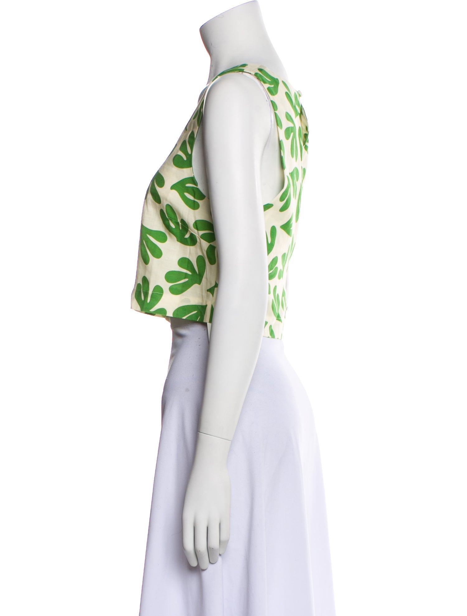 Kitri Floral Print Square Neckline Crop Top